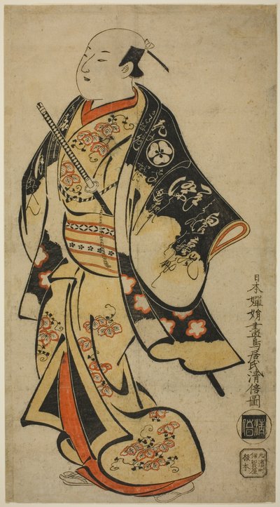 De Acteur Uemura Kaemon (?) door Torii Kiyomasu I