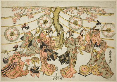 De Harugoma-dans door Torii Kiyomitsu I