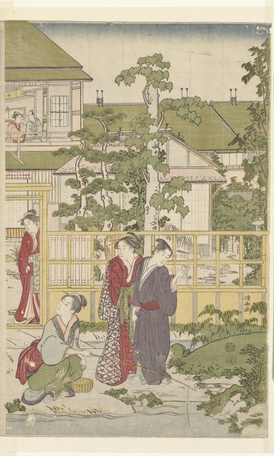 Blindemannetje spelen door Torii Kiyonaga