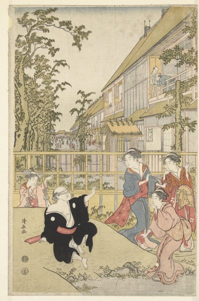 Blindemannetje spelen door Torii Kiyonaga