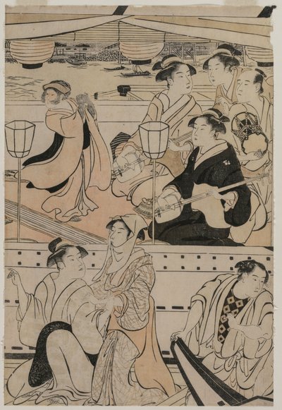 Boottocht op de Sumida-rivier door Torii Kiyonaga