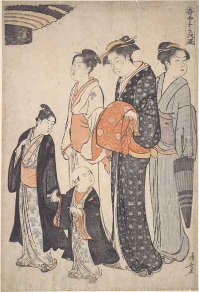 Uit muzikale tijdverdrijven door Torii Kiyonaga