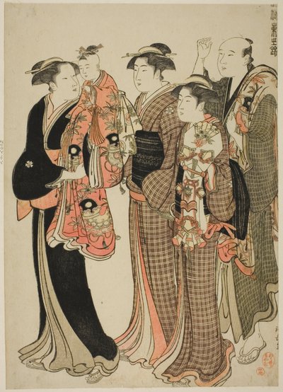 Kamioki, uit de serie "Een Brokaat van Oosterse Manieren (Fuzoku Azuma no nishiki)" door Torii Kiyonaga