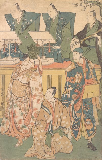 Scène uit een Drama, ca. 1788 door Torii Kiyonaga