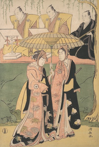 Scène uit een Shosa Act door Torii Kiyonaga