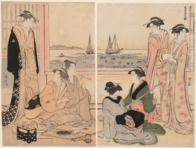 De vierde maand, uit de serie "Twaalf maanden in het zuiden (Minami juni ko)" door Torii Kiyonaga