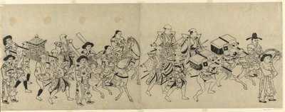 Aankomst van de Koreaanse ambassade in Edo door Torii Kiyonobu I