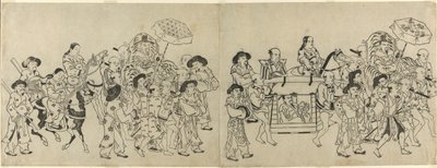 Aankomst van de Koreaanse ambassade in Edo door Torii Kiyonobu I