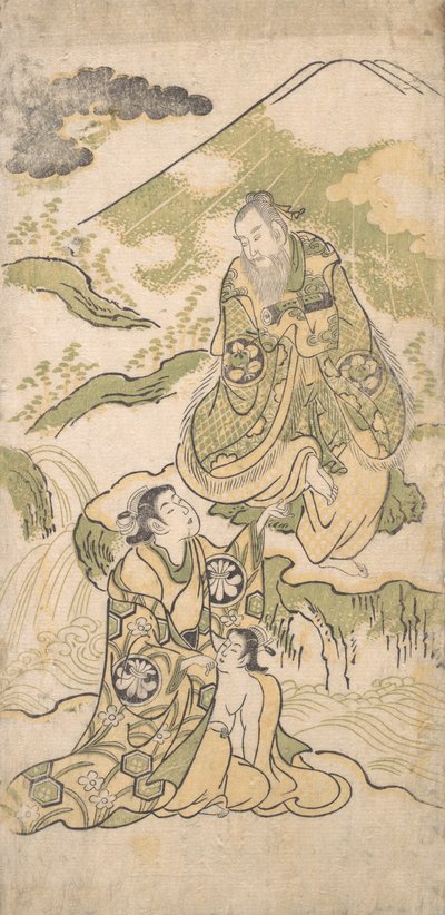 Scène uit een drama, ca. 1749 door Torii Kiyonobu I
