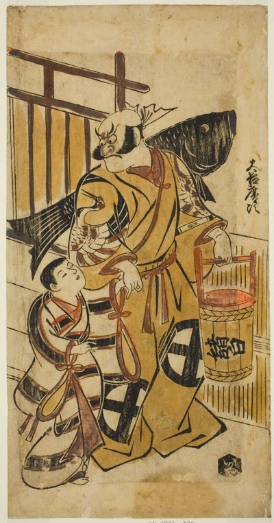 De acteur Otani Hiroji I als Asahina Saburo door Torii Kiyonobu I