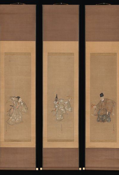 De Gelukkige Noh Dans Okina door Toriyama Sekien