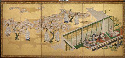 <em>Het Verhaal van Genji</em>, Hoofdstuk 34; Kashiwagi ziet de Derde Prinses door Tosa Mitsuoki