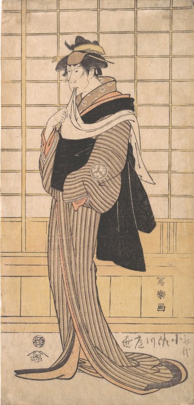 Osagawa Tsuneyo II als de kapper O-Roku, 1794-95 door Toshusai Sharaku