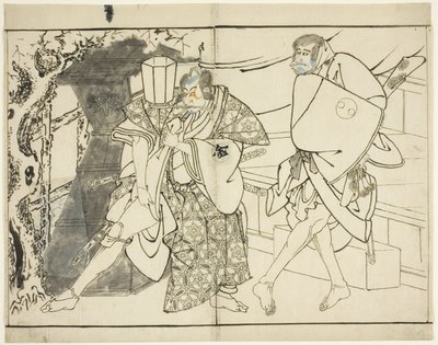 De Acteurs Arashi Ryuzo en Morita Kanya VIII, 1794 door Toshusai Sharaku