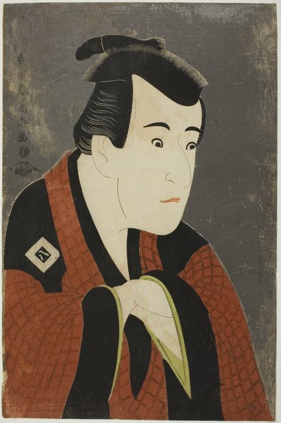 De acteur Ichikawa Yaozo III als Tanabe Bunzo door Toshusai Sharaku