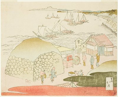 Uitzicht op Takanawa door Totoya Hokkei
