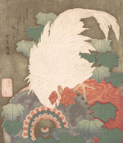 Haan op Trommel door Totoya Hokkei
