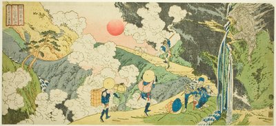 Fudo-pas op de Mikuni-weg in de provincie Kozuke, uit de serie "Beroemde plaatsen in de provincies" door Totoya Hokkei