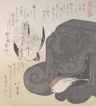 Dakpan en Mussen, Specialiteiten van Mizuno in Imado door Totoya Hokkei