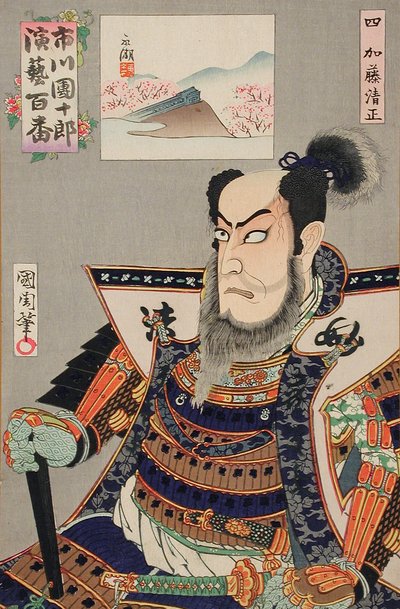Katō Kiyomasa door Toyohara Kunichika