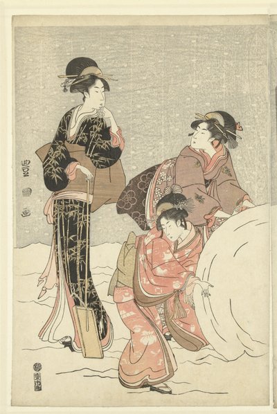 Sneeuwbal door Toyokuni (II) , Utagawa