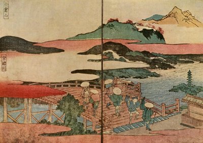 Mount Ogura en de Uji-rivier, 1824, 1924 door Toyota Hokkei
