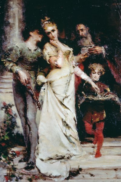 Vertrouwelijkheden, door Tranquillo Cremona (1837-1878) door Tranquillo Cremona