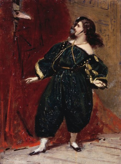 Masker van de Bersagliere, door Tranquillo Cremona (1837-1878) door Tranquillo Cremona