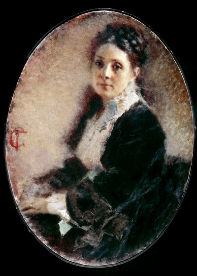 Portret van Madame Deschamps door Tranquillo Cremona