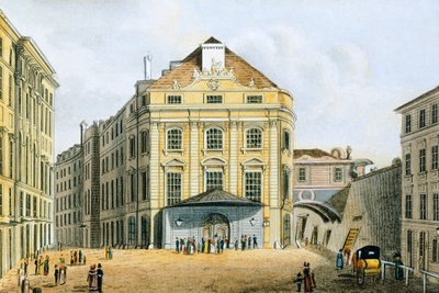 Oostenrijk, Wenen, Kaiserliches en Koenigliches Hoftheater door Tranquillo Mollo, gravure door Tranquillo Mollo
