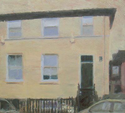 Een plek om te wonen 1, 2010 (olieverf op multiplex) door Trevor Burgess