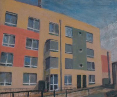 Een plek om te wonen 30, 2012 (olieverf op multiplex) door Trevor Burgess