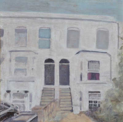 Een plek om te wonen 54, 2013 (olieverf op multiplex) door Trevor Burgess