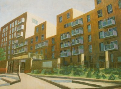 Een plek om te wonen L4, 2013 (olieverf op multiplex) door Trevor Burgess