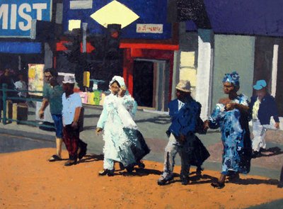 Vanaf nu, 2006 (olieverf op doek) door Trevor Burgess