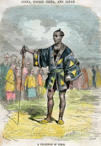 Een politieagent van Yeddo Edo, Japan, ca. 1880 door Trichon