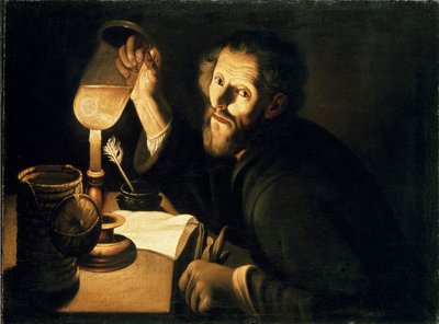 Een Arts met een Urinemonster, ca. 1630-1633 door Trophime Bigot