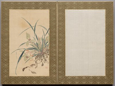 Schilderen van bloemen en grassen door Tsubaki Chinzan