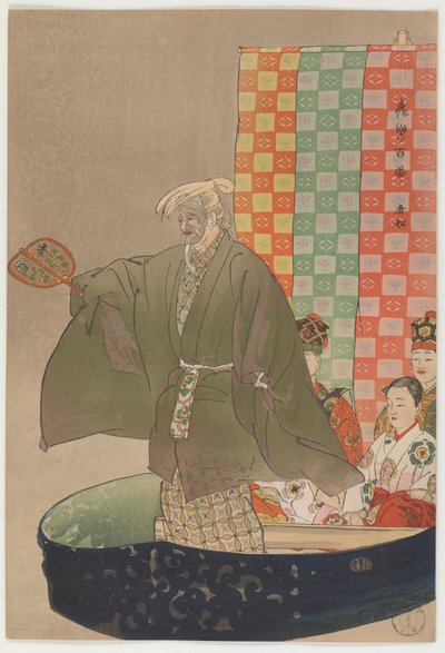 Op weg naar China (kleur houtsnede) door Tsukioka Kogyo