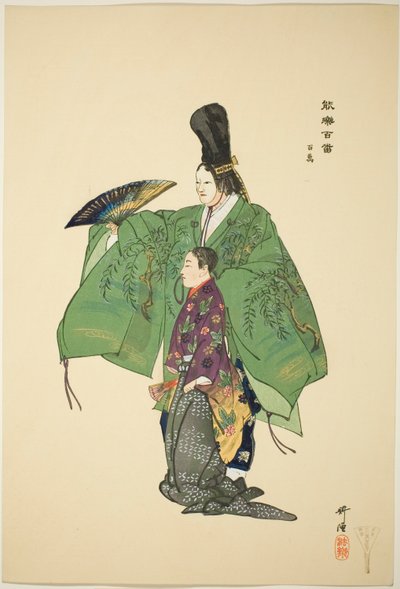 Hyakuman, uit de serie "One Hundred No Dramas (Nogaku hyakuban)". door Tsukioka Kogyo