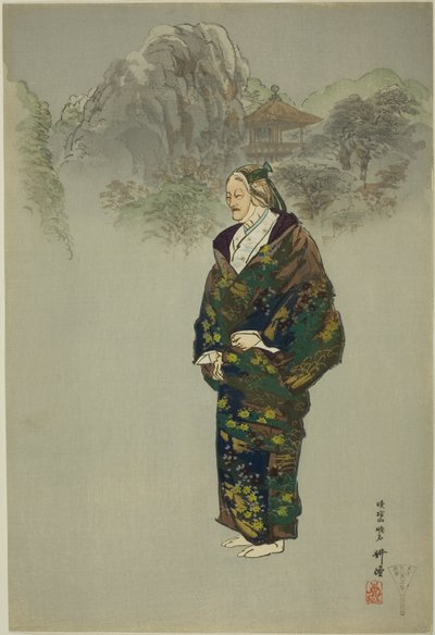 Oba-sute, uit de serie "Honderd No Dramas (Nogaku hyakuban)". door Tsukioka Kogyo