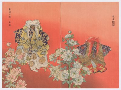 Shakkyō, uit de serie Honderd Nō Spelen door Tsukioka Kogyo