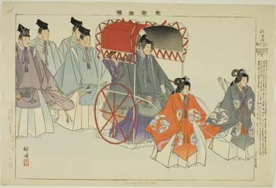 Sumiyoshi Mode, uit de serie "Afbeeldingen van No-voorstellingen" door Tsukioka Kogyo
