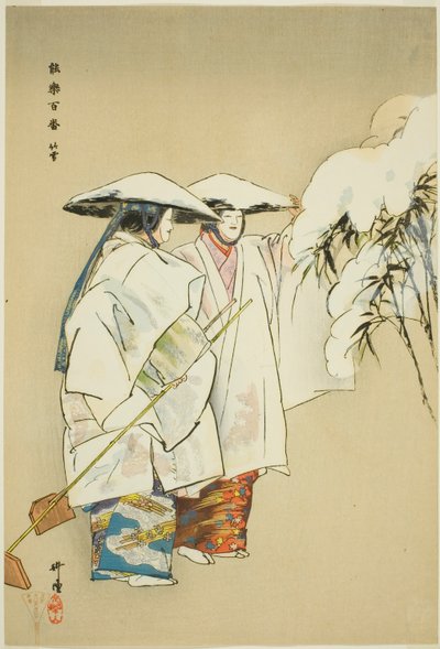 Take no Yuki, uit de serie "One Hundred No Dramas (Nogaku hyakuban)". door Tsukioka Kogyo