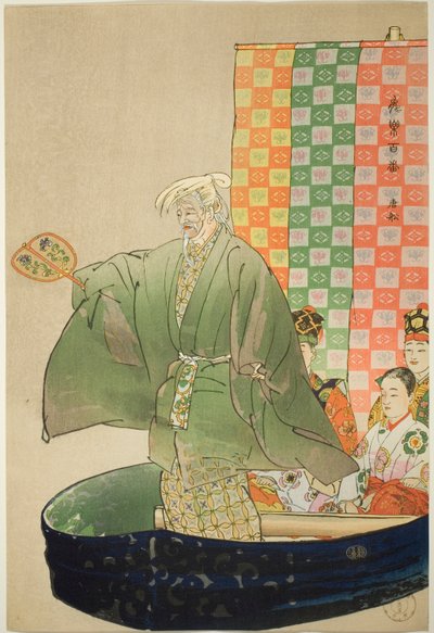 To-sen, uit de serie "Honderd No Dramas (Nogaku hyakuban)". door Tsukioka Kogyo