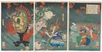 Opklarend Weer van de Togakushi Bergen: Taira Koremochi Ason door Tsukioka Yoshitoshi