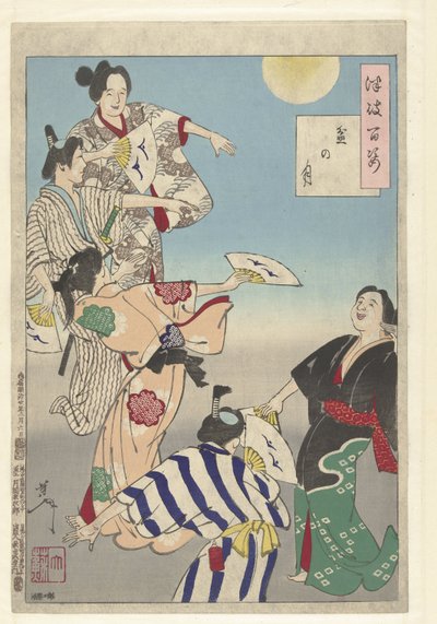 De maan van het Bon festival door Tsukioka Yoshitoshi