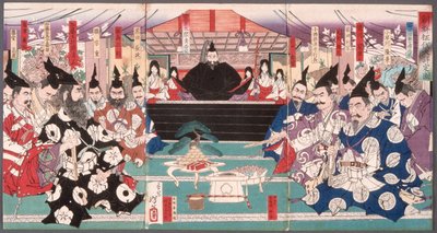De grote conferentie over de verovering van Korea door Tsukioka Yoshitoshi