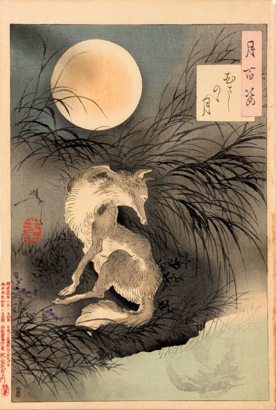 De Maan op de Musashi Vlakte (Musashino no tsuki) - uit de serie Honderd Aspecten van de Maan door Tsukioka Yoshitoshi