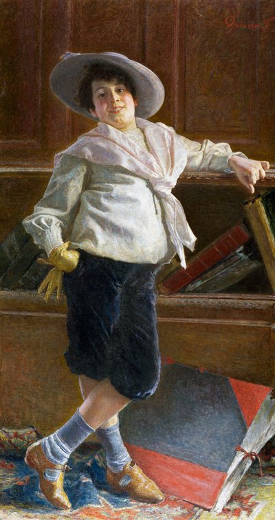 Portret van een jonge man door Tullio Salvatore Quinzio